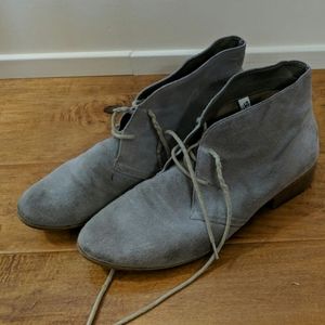 Grey Suede Booties